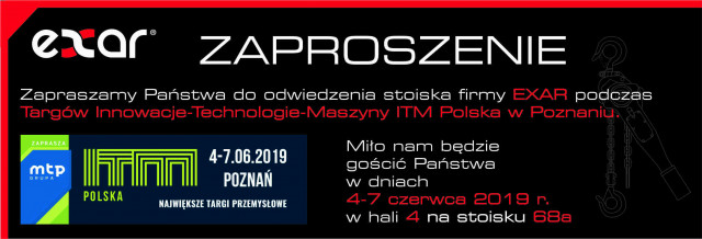 Zaproszenie na TARGI ITM (Innowacje - Technologie - Maszyny) 2019 w Poznaniu photo